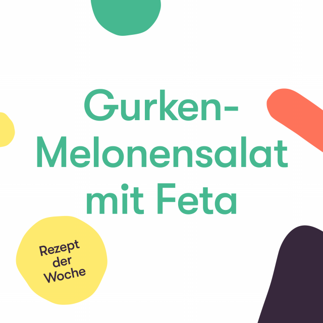 Gurken-Melonensalat mit Feta