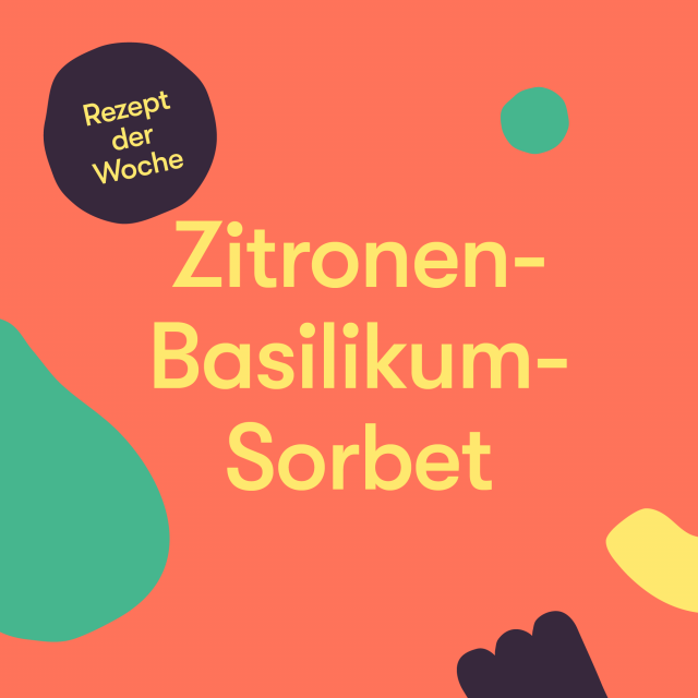 Zitronen-Basilikum-Sorbet